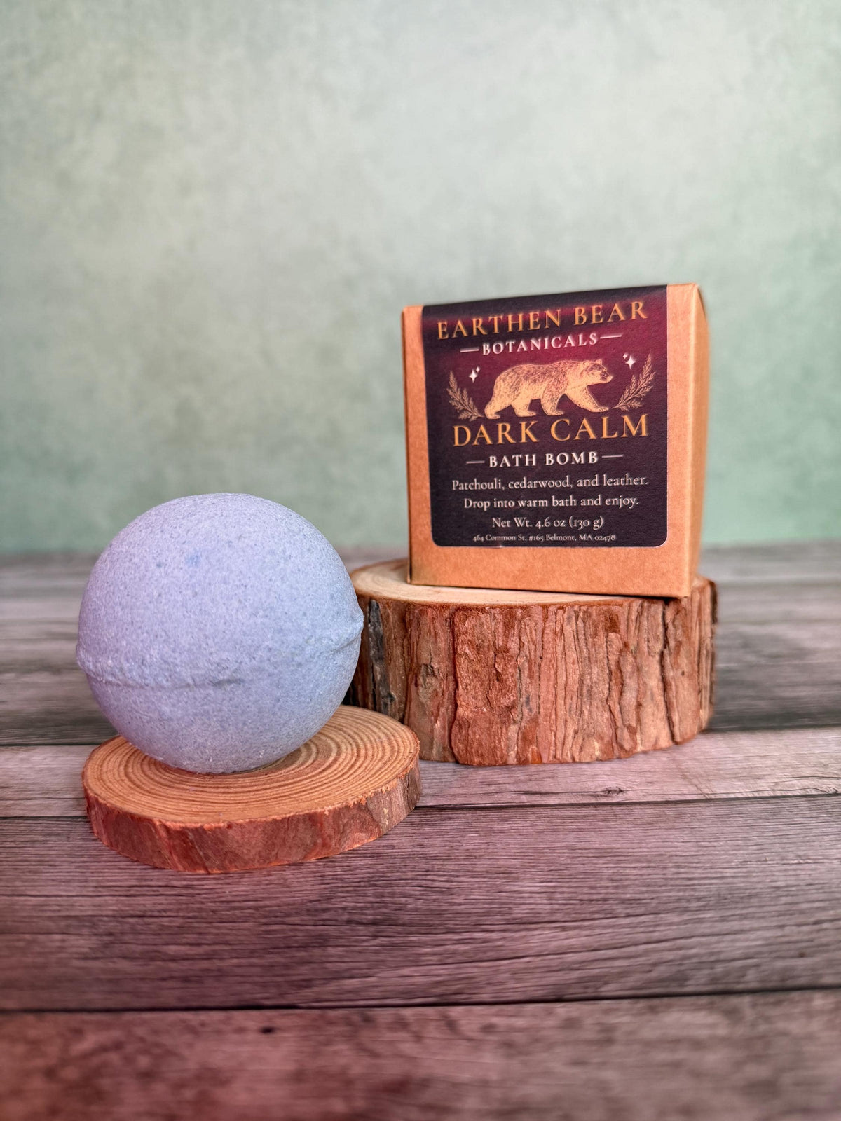 Dark Calm Bath Bomb- Patchouli, Cedarwood & leather