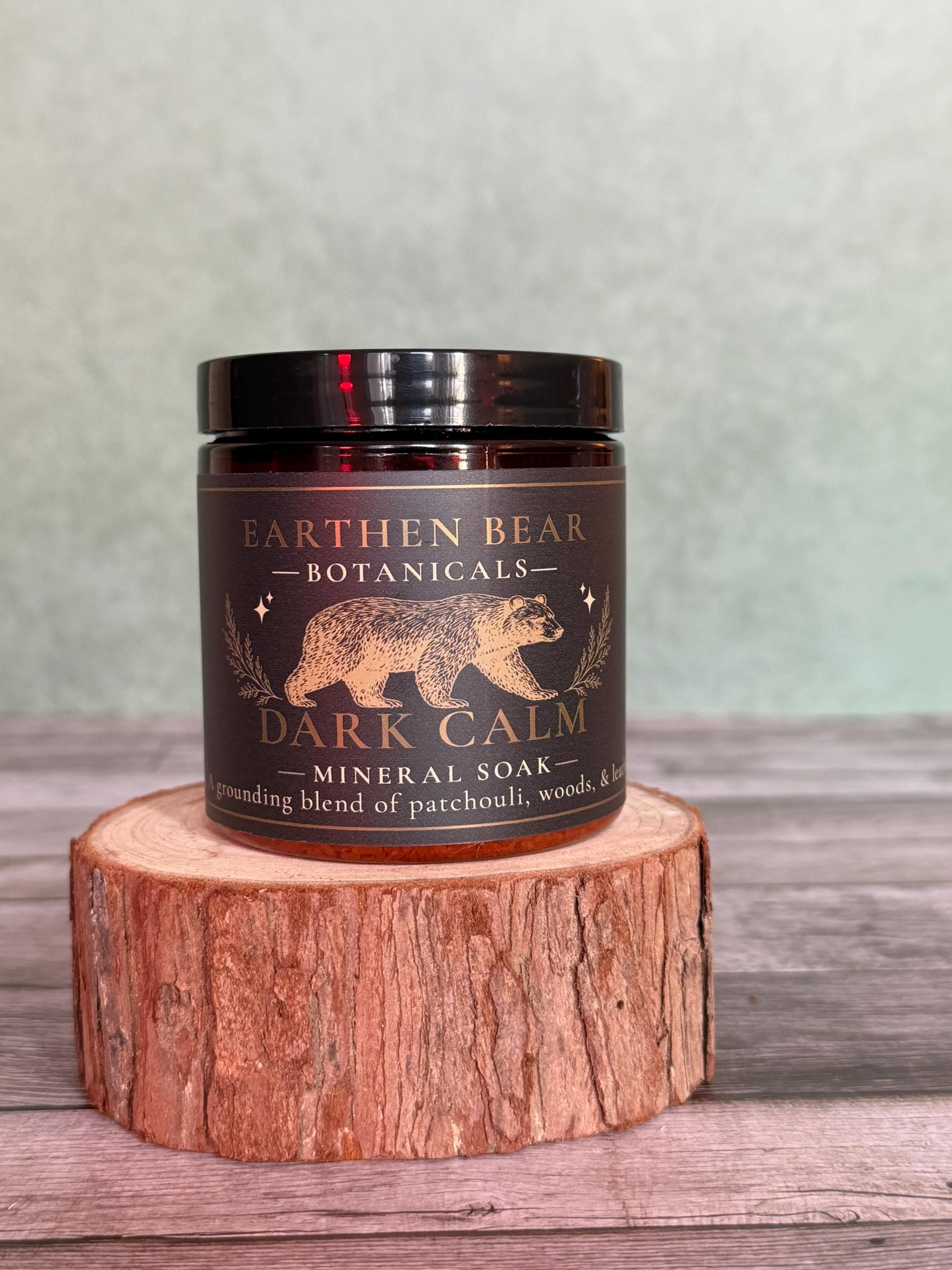 Dark Calm Mineral Soak- Patchouli, Cedarwood & Leather